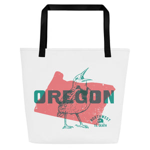 Oregon State Bird All-Over Print Large Tote Bag